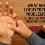 Close-up of a hand showing early signs of Dupuytren’s contracture with bent fingers and thickened cords, suitable for medical awareness